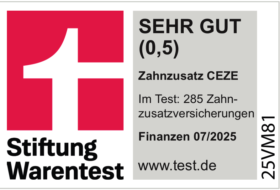 Stiftung Warentest SEHR GUT (0,5) – Tarif Exklusiv CEZE, Finanzen 07/2025